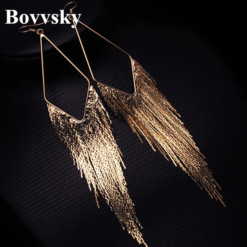 Bovvsky Dangle gold color metal Elegant Large Earrings Long Design Vintage Tassel Drop Dangle Earrings
Bovvsky Dangle gold color metal Elegant Large Earrings Long Design Vintage Tassel Drop Dangle Earrings