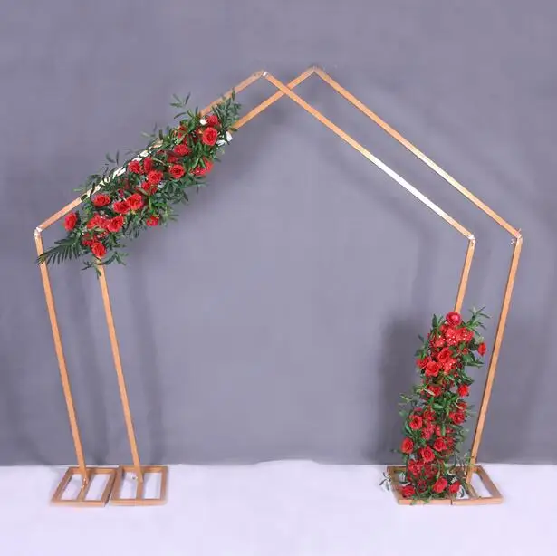 Wedding pentagonal iron art arch stage decoration special-shaped frame geometric arch sen department of wedding decoration props
Wedding pentagonal iron art arch stage decoration special-shaped frame geometric arch sen department of wedding decoration props