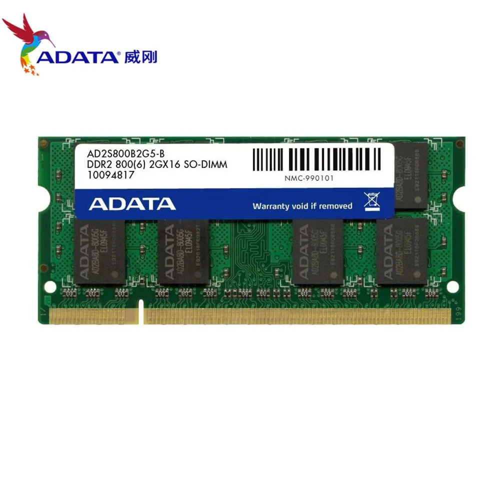 AData Laptop Memory 2GB 2G 800MHz 2RX8 PC2-6400U DDR2 Notebook RAM SO-DIMM 800 6400 2G 200-PIN
AData Laptop Memory 2GB 2G 800MHz 2RX8 PC2-6400U DDR2 Notebook RAM SO-DIMM 800 6400 2G 200-PIN