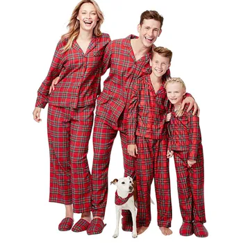 New Year Family Matching Christmas Plaid Pajamas Buttons Sleepwear Long-sleeved Print Sets Family Look Dad Mom Kids Baby Clothes
New Year Family Matching Christmas Plaid Pajamas Buttons Sleepwear Long-sleeved Print Sets Family Look Dad Mom Kids Baby Clothes