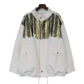 2019 New Women's spring Sequins CamouflageCowboy Jeans Coat Female Casual Outwear Students Loose Denim Jackets Coat Oversize H02 
2019 New Women's spring Sequins CamouflageCowboy Jeans Coat Female Casual Outwear Students Loose Denim Jackets Coat Oversize H02