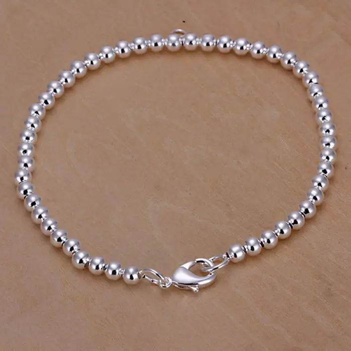 925 jewelry silver plated bracelet, 925 jewelry jewelry 4mm Bean Bracelet H198
925 jewelry silver plated bracelet, 925 jewelry jewelry 4mm Bean Bracelet H198