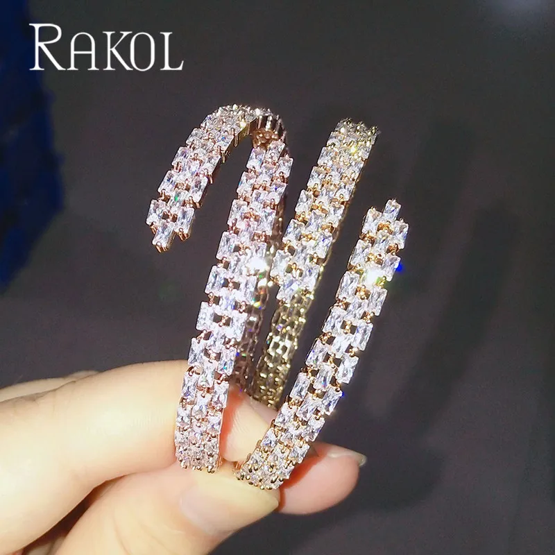 RAKOL Top Quality Paved CZ Zirconia Classic Shiny Cuf Bracelets Bangles For Women Fashion Birthday Party Jewelry Accessories
RAKOL Top Quality Paved CZ Zirconia Classic Shiny Cuf Bracelets Bangles For Women Fashion Birthday Party Jewelry Accessories
