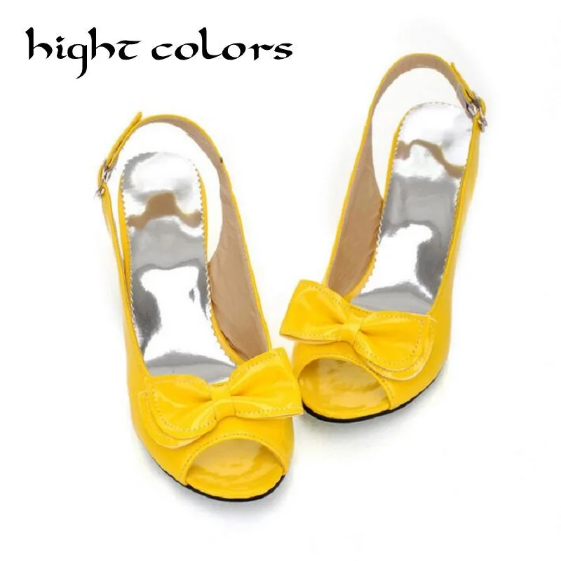 Fashion Open Toe Bow Patent Leather High Heels Women Sandal Plus Size Back Strap Rome Sandals for Women Medium Heel Summer Shoes
Fashion Open Toe Bow Patent Leather High Heels Women Sandal Plus Size Back Strap Rome Sandals for Women Medium Heel Summer Shoes