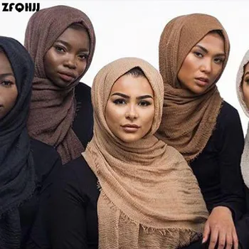 ZFQHJJ 180x95cm Women Cotton bubble plain wrinkle Hijab Scarf with fringes Popular Muslim muffler Shawls Wraps large pashmina
ZFQHJJ 180x95cm Women Cotton bubble plain wrinkle Hijab Scarf with fringes Popular Muslim muffler Shawls Wraps large pashmina