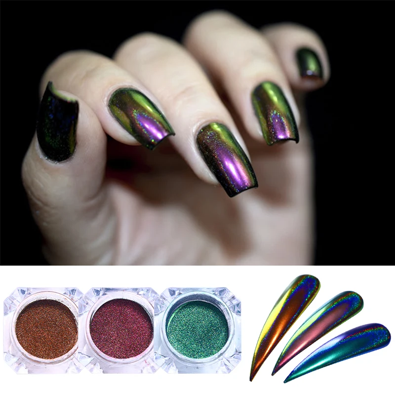 BORN PRETTY 3pcs Peacock Holographic Nail Glitter Powder Set Mirror Chrome Nails Pigment Manicure Set 3D DIY Nail Art Decoration
BORN PRETTY 3pcs Peacock Holographic Nail Glitter Powder Set Mirror Chrome Nails Pigment Manicure Set 3D DIY Nail Art Decoration