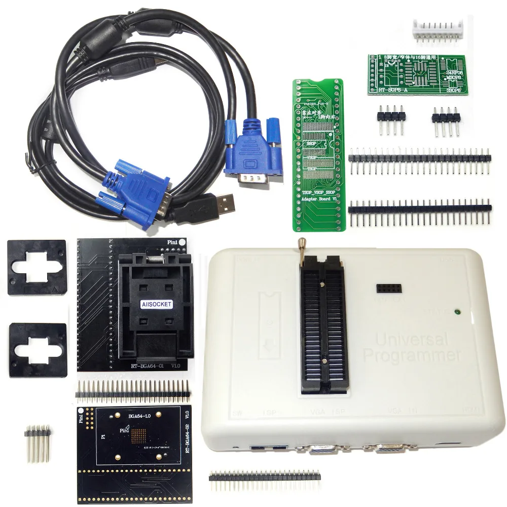 RT809H EMMC-Nand FLASH Programmer+BGA64 Special EMMC Adapter For RT809H Programmer RT-BGA64-01 Socket
RT809H EMMC-Nand FLASH Programmer+BGA64 Special EMMC Adapter For RT809H Programmer RT-BGA64-01 Socket