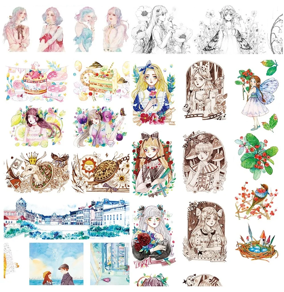 16Designs NEW!! /Girl/Barcelon/Butterfly/Feather/Cake Pattern Japanese Washi Decorative Adhesive DIY Masking Paper Tape Sticker
16Designs NEW!! /Girl/Barcelon/Butterfly/Feather/Cake Pattern Japanese Washi Decorative Adhesive DIY Masking Paper Tape Sticker