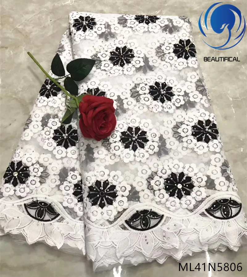 BEAUTIFICAL rhinestones french african lace nigerian tulle embroidery lace 5 yards fabric for dresses material ML41N58
BEAUTIFICAL rhinestones french african lace nigerian tulle embroidery lace 5 yards fabric for dresses material ML41N58