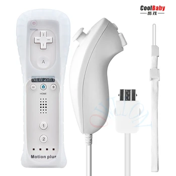 2-in-1 Wireless Remote Controller+Nunchuk Control for Nintend Wii Built-in Motion Plus WiiU gamepad joystick+Silicone Case 
2-in-1 Wireless Remote Controller+Nunchuk Control for Nintend Wii Built-in Motion Plus WiiU gamepad joystick+Silicone Case