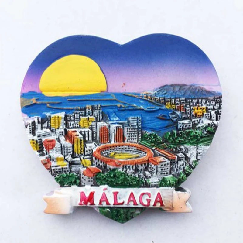 1 Pcs Creative Spain Sun Coast Malaga Travel Souvenir Fridge Magnets 3D Resin High Quality Refrigerator Magnetic Sticker
1 Pcs Creative Spain Sun Coast Malaga Travel Souvenir Fridge Magnets 3D Resin High Quality Refrigerator Magnetic Sticker