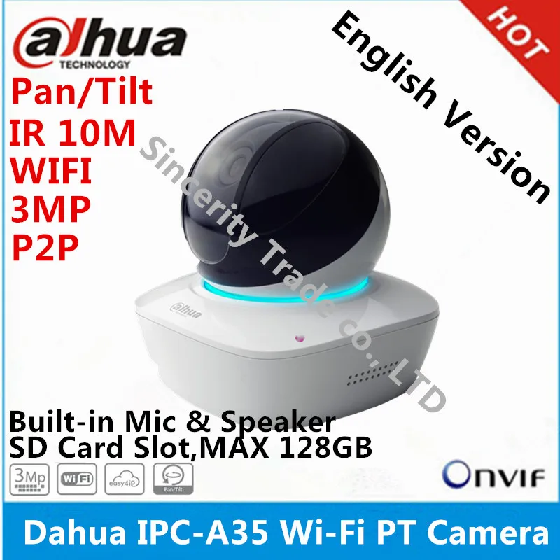Dahua Wifi Camera IPC-A35 3MP IR10M Distance built-in MIC & SPK with SD Card slot PTZ mini dome IP Camera with dahua logo
Dahua Wifi Camera IPC-A35 3MP IR10M Distance built-in MIC & SPK with SD Card slot PTZ mini dome IP Camera with dahua logo