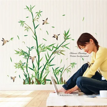 Chinese Green Bamboo Wall Sticker For Bedroom Home Decoration Plant Plane Mural Pastrol Window Removable Diy Wallposters Hot
Chinese Green Bamboo Wall Sticker For Bedroom Home Decoration Plant Plane Mural Pastrol Window Removable Diy Wallposters Hot