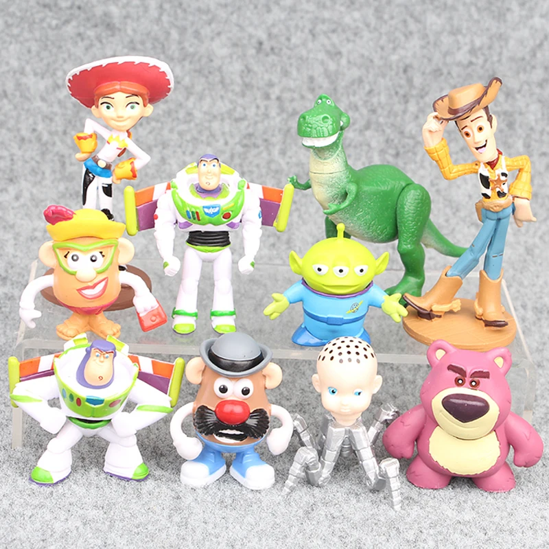 10pcs Toy Story 4 Cartoon Woody Buzz Lightyear 9cm Cartoon Anime Figure PVC Action Figures Kids Toys Dolls Children Gifts DS04
10pcs Toy Story 4 Cartoon Woody Buzz Lightyear 9cm Cartoon Anime Figure PVC Action Figures Kids Toys Dolls Children Gifts DS04