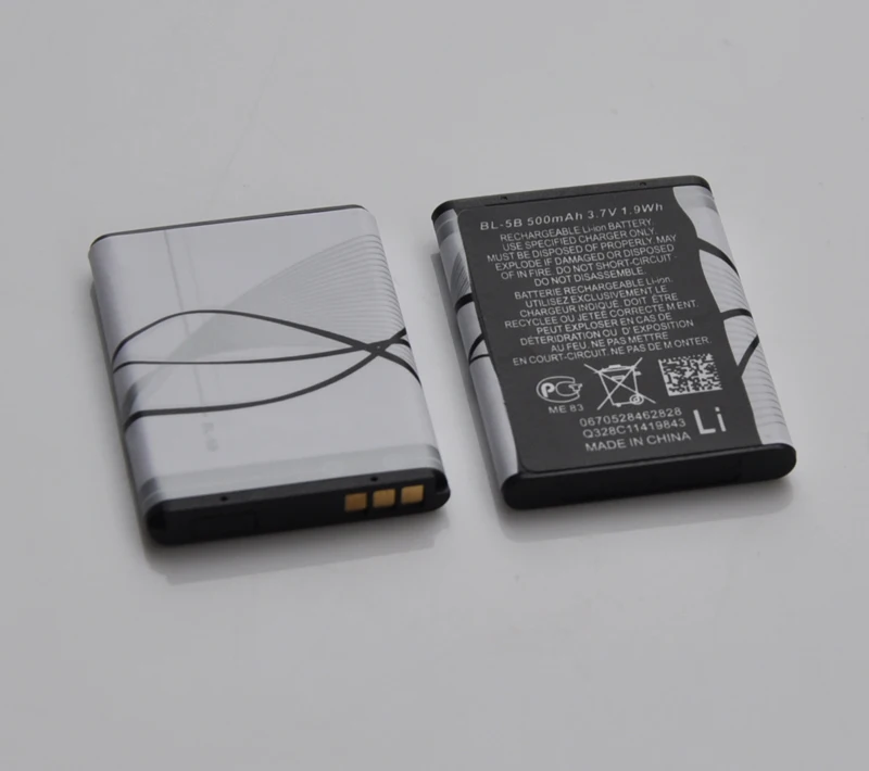 2-4PCS 3.7V Lithium ion Polymer Rechargeable phone battery BL5B BL-5B cell BL 5B 500MAH replacement 5300 5320 6120c 7360 6120ci
2-4PCS 3.7V Lithium ion Polymer Rechargeable phone battery BL5B BL-5B cell BL 5B 500MAH replacement 5300 5320 6120c 7360 6120ci