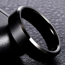 JUCHAO Fashion Ring Men Women Titanium Steel Black Jewelry JUCHAO Fashion Ring Men Women Titanium Steel Black Jewelry