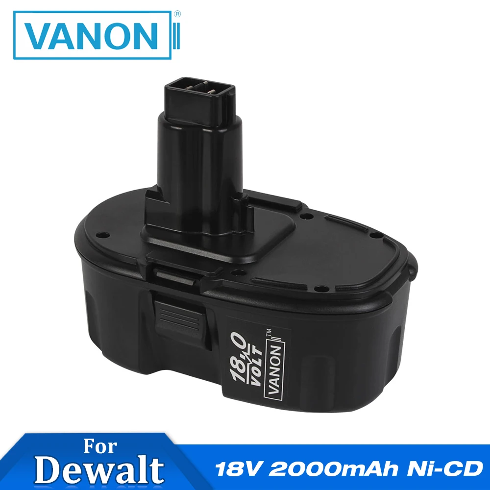 VANON 18V 2.0Ah 2000mAh Ni-CD Rechargeable Power Tools Battery for Dewalt DC9096 DW9096 DW9095 388683-12 651034-01 DE9098
VANON 18V 2.0Ah 2000mAh Ni-CD Rechargeable Power Tools Battery for Dewalt DC9096 DW9096 DW9095 388683-12 651034-01 DE9098