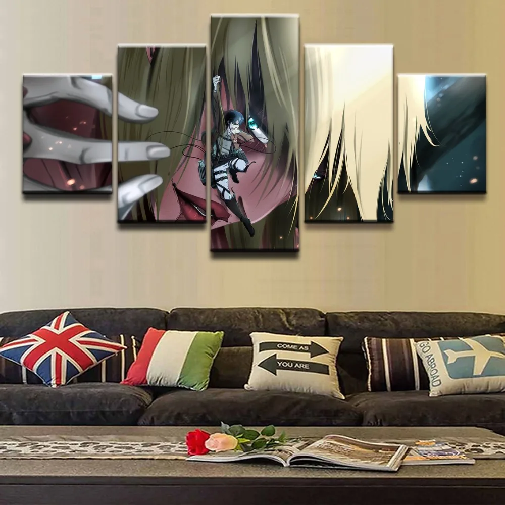 Canvas Picture Wall Decor Modular Framework 5 Pieces Annie Leonhart Attack on Titan Eren Yeager Painting Wall Art Printed Poster
Canvas Picture Wall Decor Modular Framework 5 Pieces Annie Leonhart Attack on Titan Eren Yeager Painting Wall Art Printed Poster