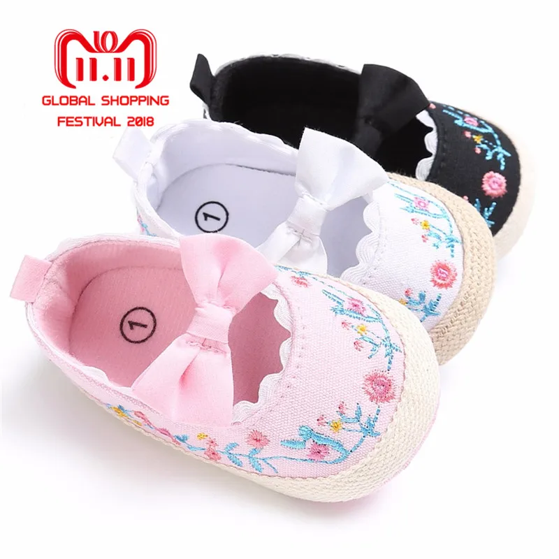 Puseky 2018 Toddler Newborn Baby Girl Shoes Bow Embroidery Princess First Walkers Soft Sole Anti-Slip Prewalker For Baby Girls
Puseky 2018 Toddler Newborn Baby Girl Shoes Bow Embroidery Princess First Walkers Soft Sole Anti-Slip Prewalker For Baby Girls