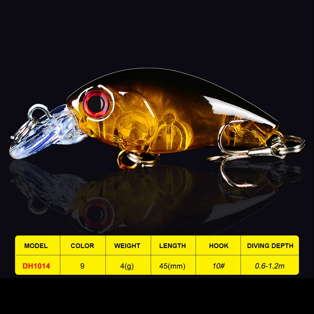 2019 Flybass 3D Eyes 1PC Crank Lures 9 colors Fishing Lures 4g-0.14oz/4.5cm-1.77" Fishing Tackle 10# Hooks fishing baits Bass
2019 Flybass 3D Eyes 1PC Crank Lures 9 colors Fishing Lures 4g-0.14oz/4.5cm-1.77" Fishing Tackle 10# Hooks fishing baits Bass