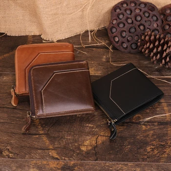 RFID Zipper Wallet Men High Quality Cow Leather Short Wallet Casual Cards Holder New Design Coin Wallet Soft Male Purse
RFID Zipper Wallet Men High Quality Cow Leather Short Wallet Casual Cards Holder New Design Coin Wallet Soft Male Purse