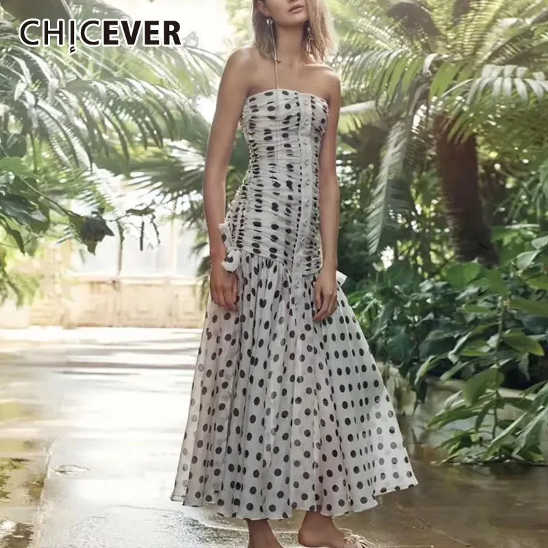 CHICEVER Summer Sexy Dot Button Dress For Women Strapless Sleeveless High Waist Split Hem A-line Mid Calf The Dresses 2019 New
CHICEVER Summer Sexy Dot Button Dress For Women Strapless Sleeveless High Waist Split Hem A-line Mid Calf The Dresses 2019 New
