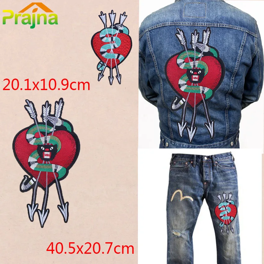 ZOTOONE Big Snake Heart Arrow Animals Biker Punk Rear Patch Jacket Sewing On Patches Clothing Applique Embroidered Feather Lot
ZOTOONE Big Snake Heart Arrow Animals Biker Punk Rear Patch Jacket Sewing On Patches Clothing Applique Embroidered Feather Lot