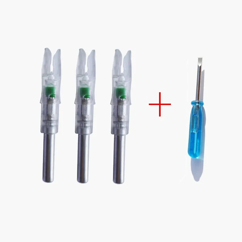 3pcs Automatically Lighted Arrow Nock Compound Bow/Recurve Bow Led Lighting Arrow Nock 6.2mm Nock Shaft
3pcs Automatically Lighted Arrow Nock Compound Bow/Recurve Bow Led Lighting Arrow Nock 6.2mm Nock Shaft