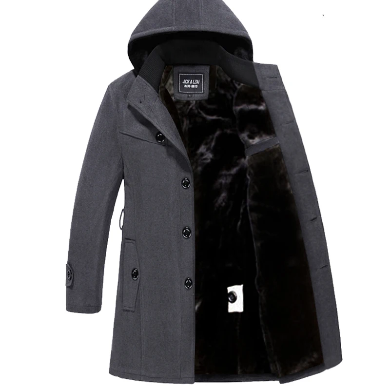 Winter Men Wool Coat Long Warm Trench Hood Big Size 4xl Men's Winter Jackets Thick Button Windbreaker Mens Clothing ZZ106
Winter Men Wool Coat Long Warm Trench Hood Big Size 4xl Men's Winter Jackets Thick Button Windbreaker Mens Clothing ZZ106