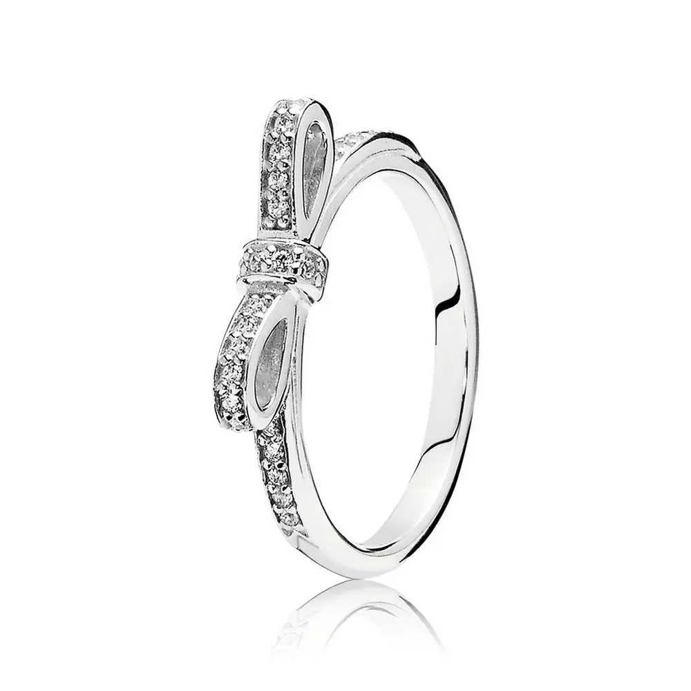 Authentic 925 Sterling Silver Original Delicate Bow Pandora Ring With Clear CZ For Women Charm Birthday Wedding Gift DIY Jewelry
Authentic 925 Sterling Silver Original Delicate Bow Pandora Ring With Clear CZ For Women Charm Birthday Wedding Gift DIY Jewelry