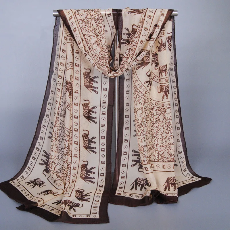 New Design Fashion Scarves Elephant Pattern Bohemia Sunscreen Women Chiffon Scarves Autumn Winter Long Scarf Beach Shawl
New Design Fashion Scarves Elephant Pattern Bohemia Sunscreen Women Chiffon Scarves Autumn Winter Long Scarf Beach Shawl