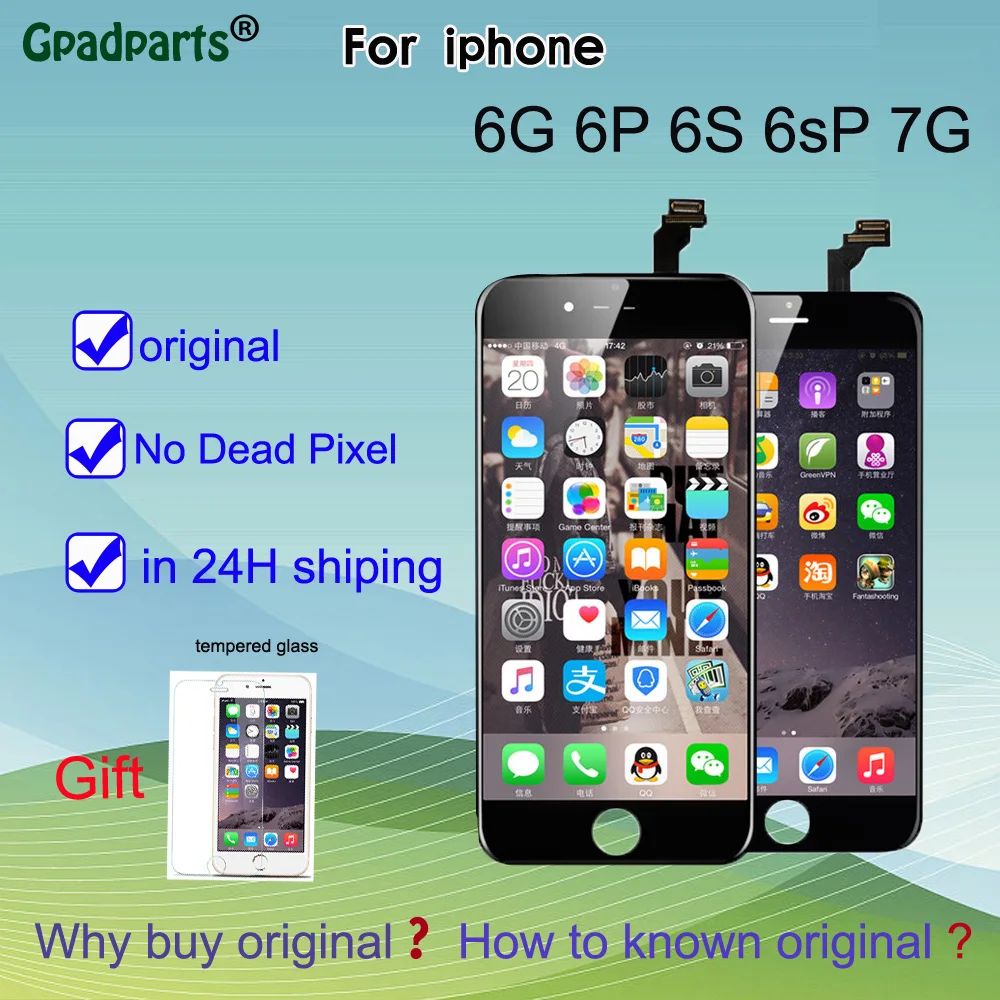 100% Official Original used Display For iPhone 6 6S Plus 7G LCD 3D Force Touch Screen Digitizer Frame FUll Assembly with LOGO
100% Official Original used Display For iPhone 6 6S Plus 7G LCD 3D Force Touch Screen Digitizer Frame FUll Assembly with LOGO