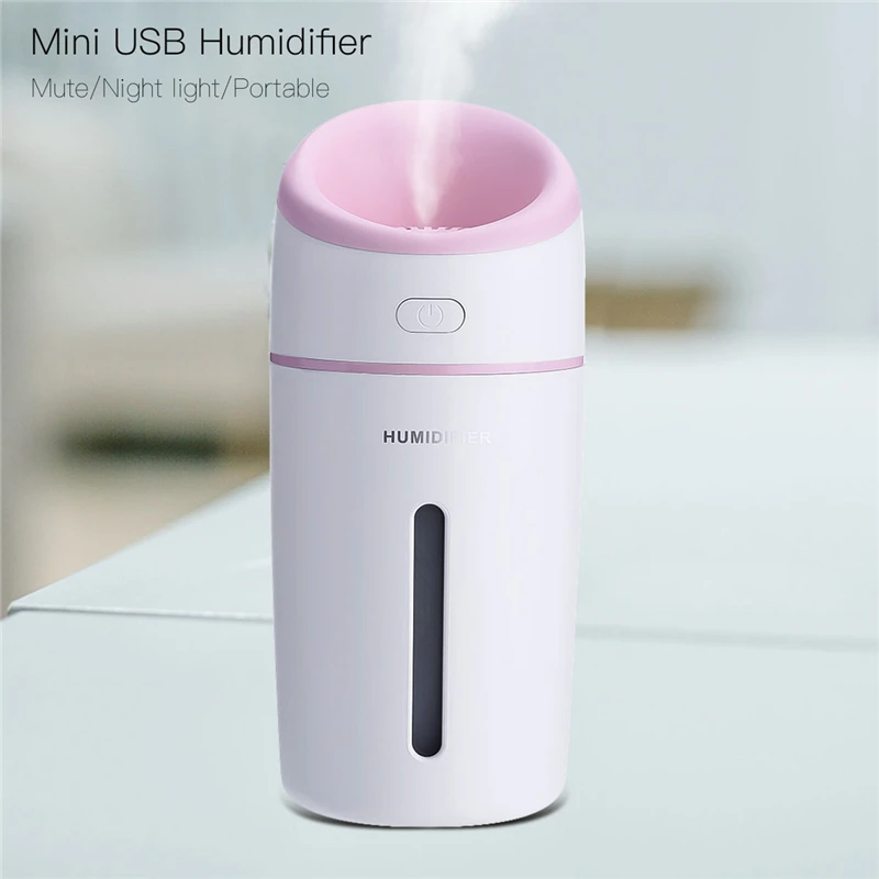 320mL USB Air Humidifier Cool Mist Maker Essential Oil Diffuser Aroma Humidificador With LED Light Mini USB Fan Humidificador
320mL USB Air Humidifier Cool Mist Maker Essential Oil Diffuser Aroma Humidificador With LED Light Mini USB Fan Humidificador