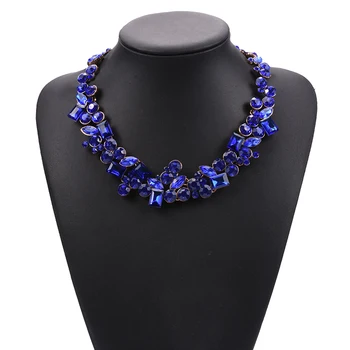 Luxury Blue Crystal Rhinestone Choker Necklace Women Charm Jewelry Indian Statement Large Colalr Necklace Big Bib Necklace 2020
Luxury Blue Crystal Rhinestone Choker Necklace Women Charm Jewelry Indian Statement Large Colalr Necklace Big Bib Necklace 2020