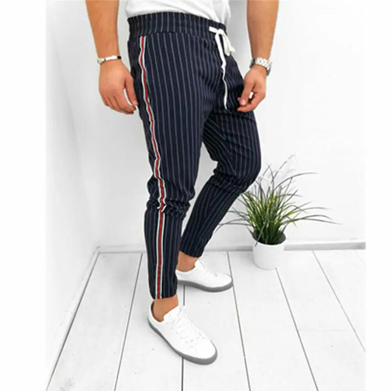 Fashion 2019 Mens Joggers Striped Patchwork Drawstring Sweatpants Casual Full Length Trouser Fitness Long Pants
Fashion 2019 Mens Joggers Striped Patchwork Drawstring Sweatpants Casual Full Length Trouser Fitness Long Pants