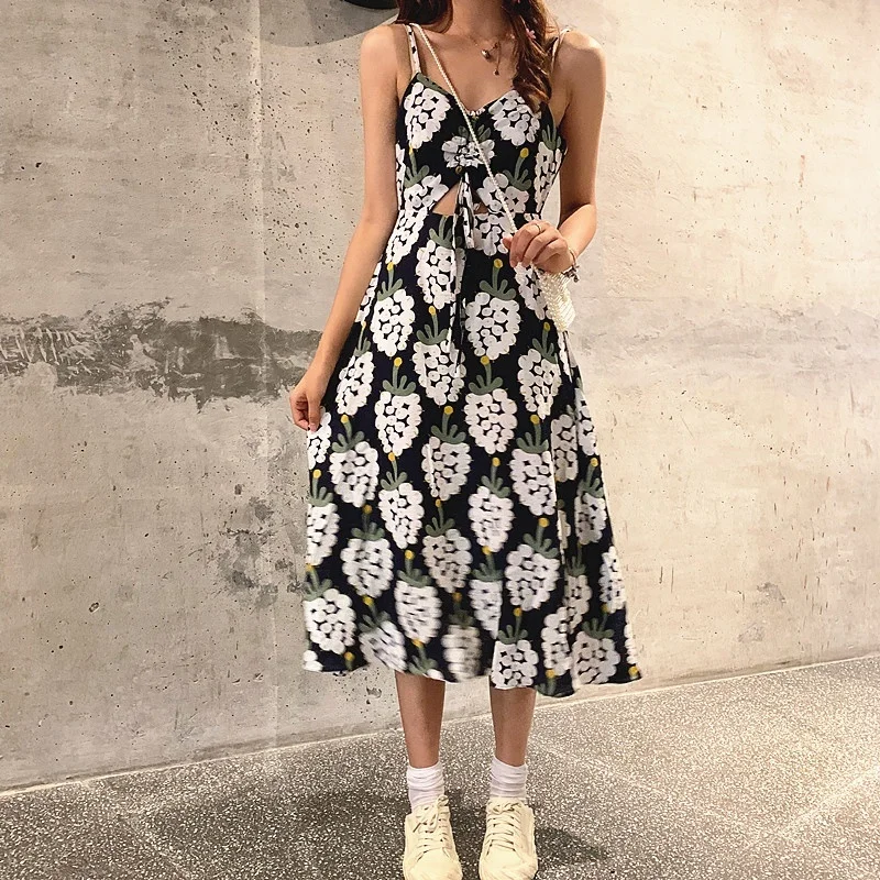Women's Dress Sleeveless Long Maxi Dress Vintage Drawstring Print Loose Dresses Sundress Female Summer
Women's Dress Sleeveless Long Maxi Dress Vintage Drawstring Print Loose Dresses Sundress Female Summer