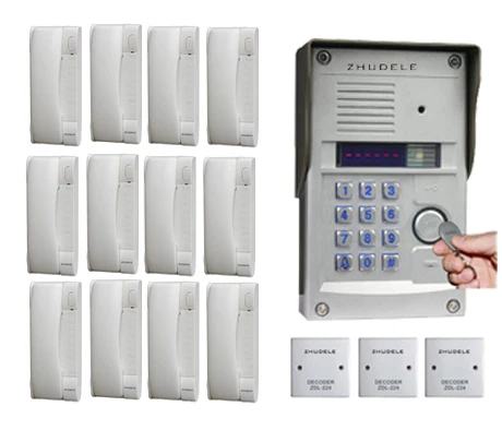ZHUDELE brand reasonable price luxury audio door phone home intercom system for 12 apartments interphone in stock
ZHUDELE brand reasonable price luxury audio door phone home intercom system for 12 apartments interphone in stock