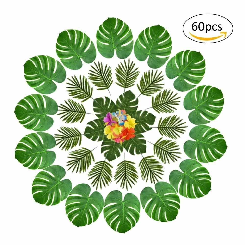 60Pcs/Set Artificial Tropical Palm Leaves Hawaii Party Emulation Petals Leaf Props Party Funny DIY Barbecue Ornament
60Pcs/Set Artificial Tropical Palm Leaves Hawaii Party Emulation Petals Leaf Props Party Funny DIY Barbecue Ornament