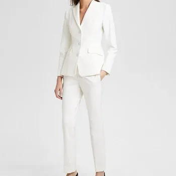 Custom fashion new white single-breasted elegant ladies suit two-piece suit (jacket + pants) women's business formal suit
Custom fashion new white single-breasted elegant ladies suit two-piece suit (jacket + pants) women's business formal suit