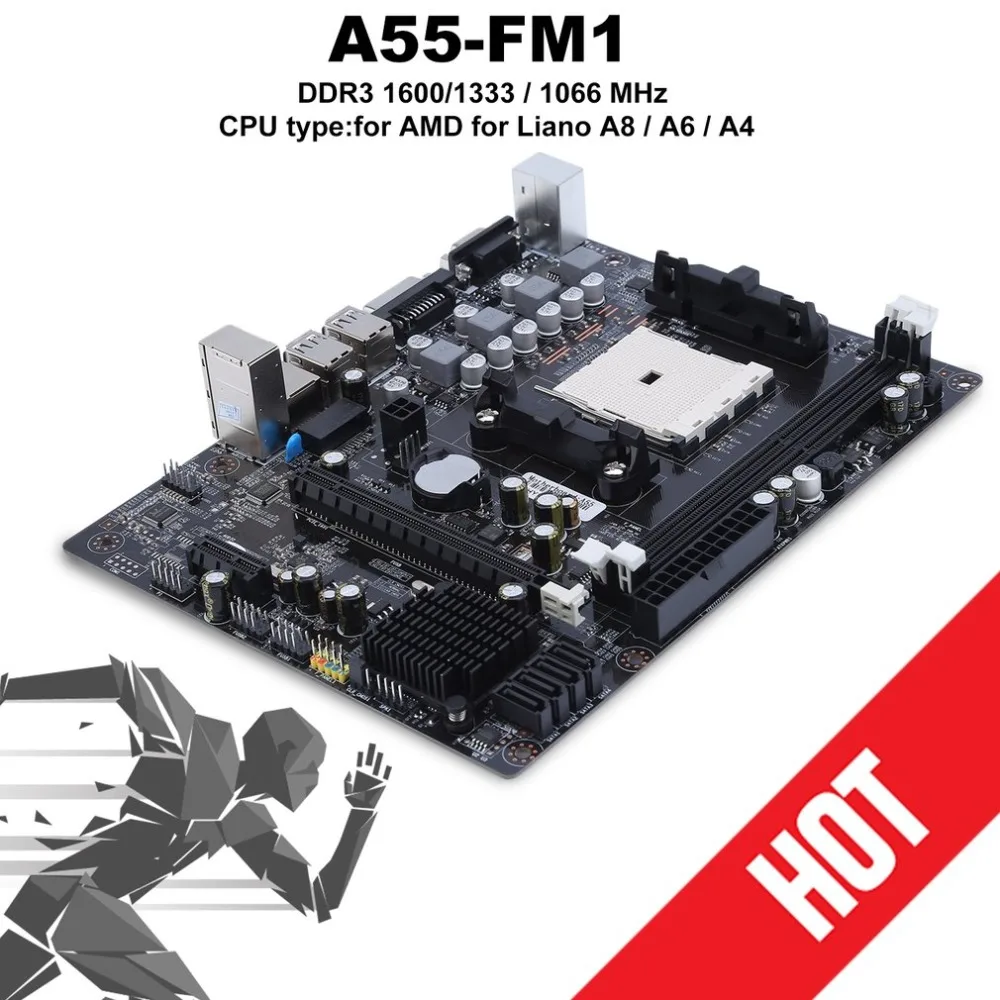 High Performance A55-FM1 Desktop Computer Mainboard Motherboard CPU Interface RTL8105E Upgrade DDR3 Memory
High Performance A55-FM1 Desktop Computer Mainboard Motherboard CPU Interface RTL8105E Upgrade DDR3 Memory