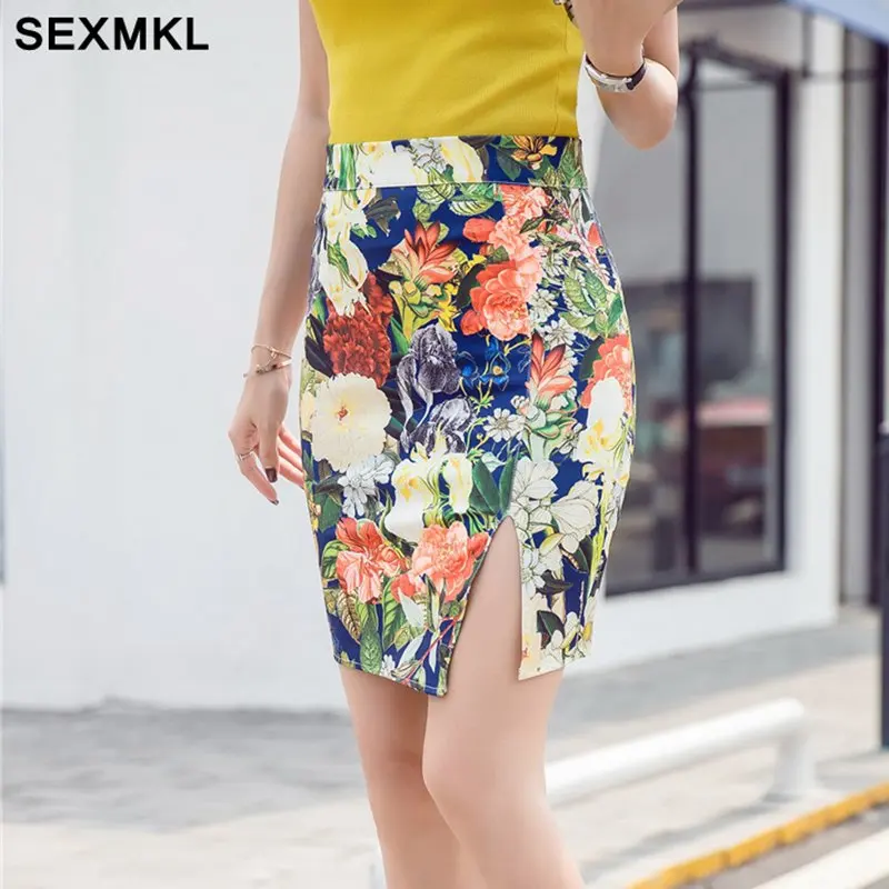 SEXMKL Womens Floral Printed Skirts Summer 2019 Fashion High Waist Sexy Elegant Stretch Skirt Office Lady Pencil Mini Skirt
SEXMKL Womens Floral Printed Skirts Summer 2019 Fashion High Waist Sexy Elegant Stretch Skirt Office Lady Pencil Mini Skirt