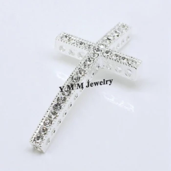20PCS 25x48MM Silver Plating High Quality Curved Cross Rhinestone Connector Bar For Bracelet
20PCS 25x48MM Silver Plating High Quality Curved Cross Rhinestone Connector Bar For Bracelet