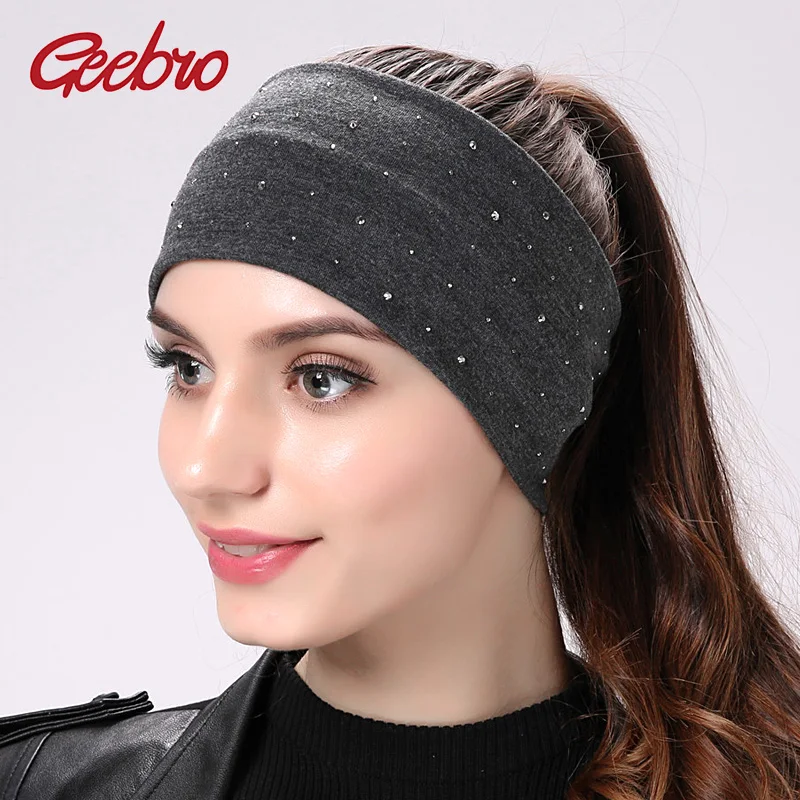 Geebro Brand Women's Rhinestone Headband Fashion Cotton Black Flat Head Bands for Girls Elastic Turban Wrap Hair Accessories
Geebro Brand Women's Rhinestone Headband Fashion Cotton Black Flat Head Bands for Girls Elastic Turban Wrap Hair Accessories