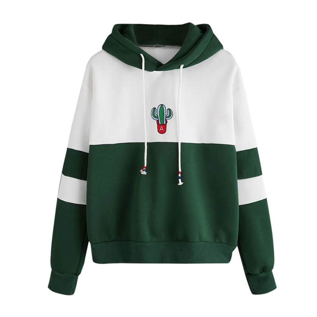 Women Hoodies Europe And The United States Autumn And Winter Cactus Printing Cashmere Hit Color Stitching Hooded Fashion Hot
Women Hoodies Europe And The United States Autumn And Winter Cactus Printing Cashmere Hit Color Stitching Hooded Fashion Hot