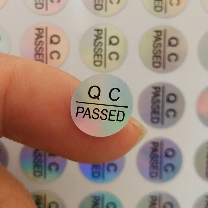 Self-adhesive 10mm QC labels hologram stickers for product identification laser stickers adhesive 1000pcs/lot
Self-adhesive 10mm QC labels hologram stickers for product identification laser stickers adhesive 1000pcs/lot