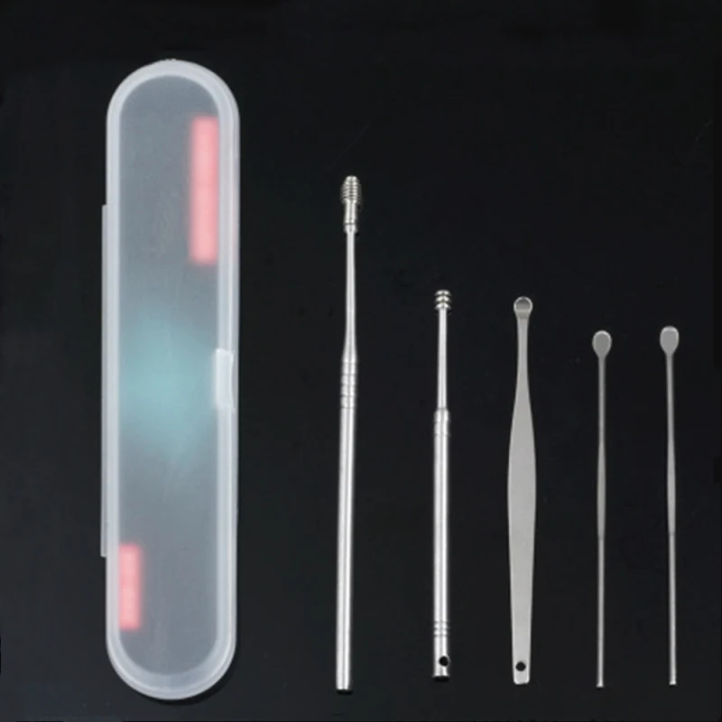 5Pcs/Set Stainless Steel Ear Tapping Ear Clean Earpick Wax Remover Curette Remover Spoon Care Ear Clean Tool Drop Shipping
5Pcs/Set Stainless Steel Ear Tapping Ear Clean Earpick Wax Remover Curette Remover Spoon Care Ear Clean Tool Drop Shipping