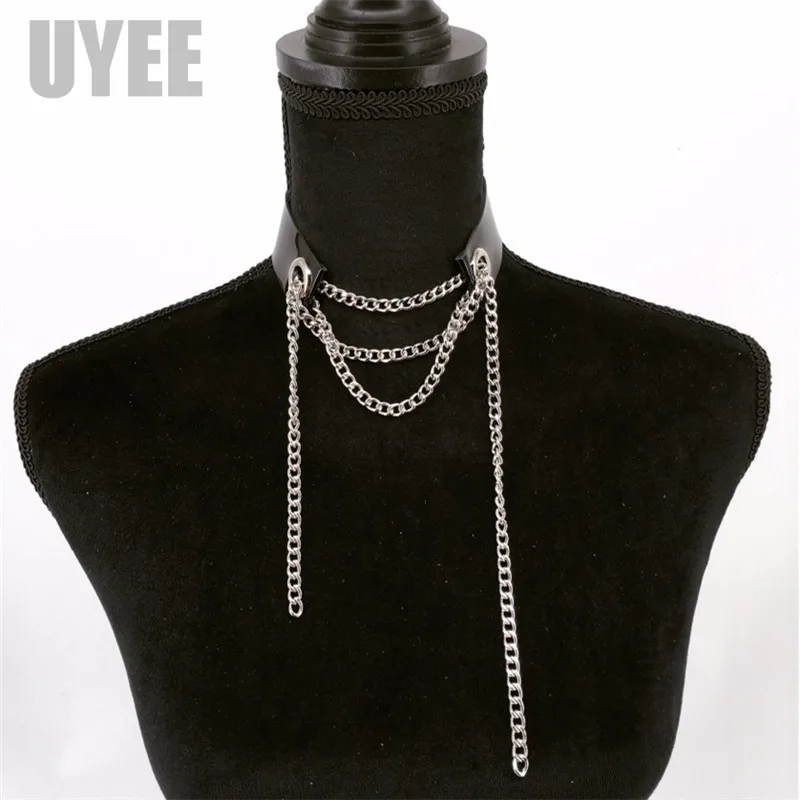 UYEE Fashion Clothing Sexy Belts Punk Gothic PU Leather Choker Harness Harajuku Necklace Belt For Women Wrap Body Harness LN-054
UYEE Fashion Clothing Sexy Belts Punk Gothic PU Leather Choker Harness Harajuku Necklace Belt For Women Wrap Body Harness LN-054