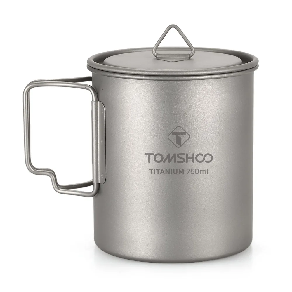 Tomshoo Camping Titanium Pot Ultralight 750ml Titanium Mug Outdoor Portable Camping Picnic Water Cup Mug with Foldable Handle
Tomshoo Camping Titanium Pot Ultralight 750ml Titanium Mug Outdoor Portable Camping Picnic Water Cup Mug with Foldable Handle