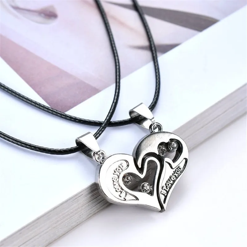 2 PCS Mens Womens Couple Necklace Love Heart Puzzle Matching Pendant Two Halves Heart for Lovers Memorial Day Gift Love Jewelry
2 PCS Mens Womens Couple Necklace Love Heart Puzzle Matching Pendant Two Halves Heart for Lovers Memorial Day Gift Love Jewelry