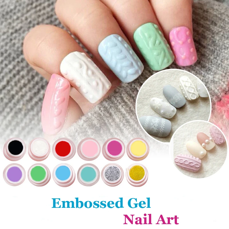 Sweater Emboss Gel Nail Art 3D Relief Gel 12 Colors Acrylic Carving UV LED Gel Long Lasting Sculpture UV Gel DIY Design Painting
Sweater Emboss Gel Nail Art 3D Relief Gel 12 Colors Acrylic Carving UV LED Gel Long Lasting Sculpture UV Gel DIY Design Painting